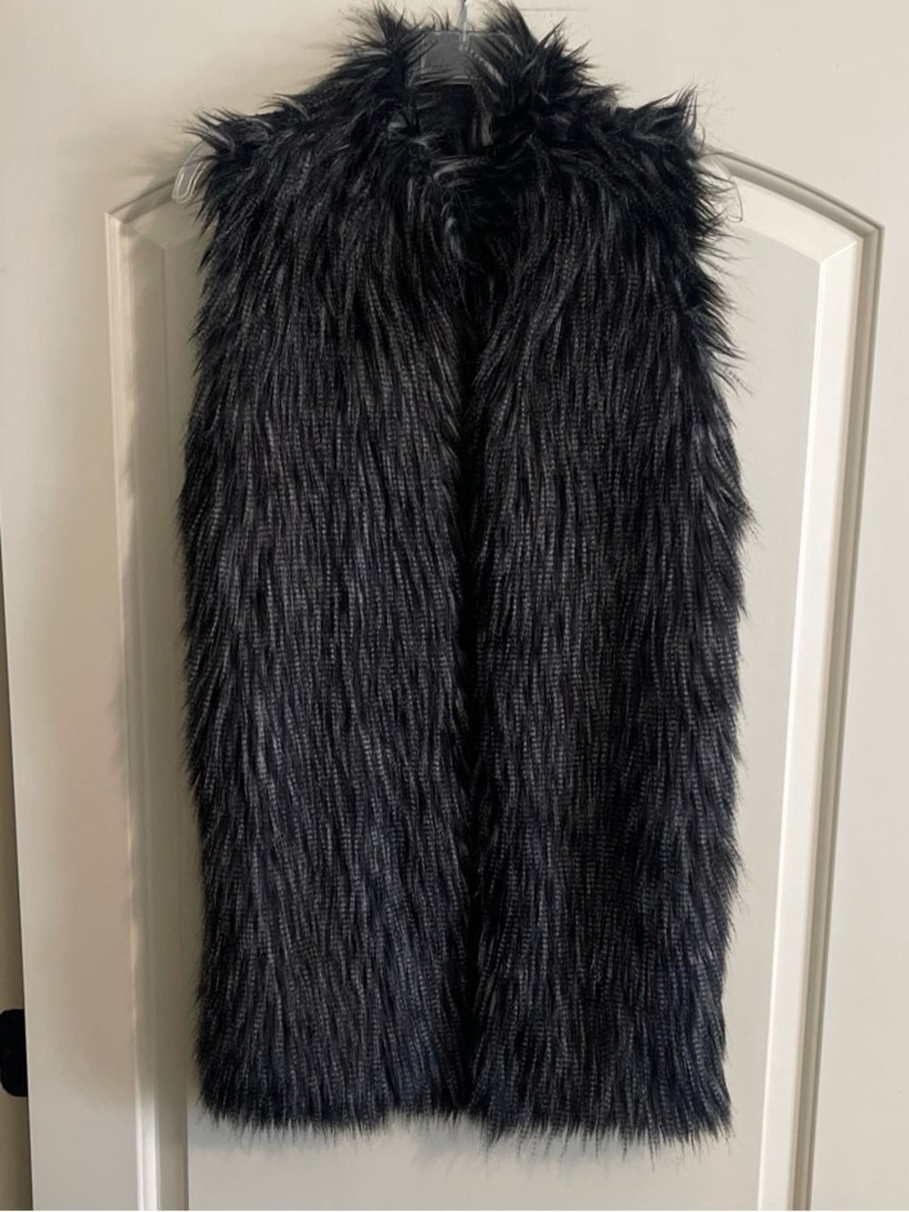 Black Faux Fur Teddy Vest Women’s Large